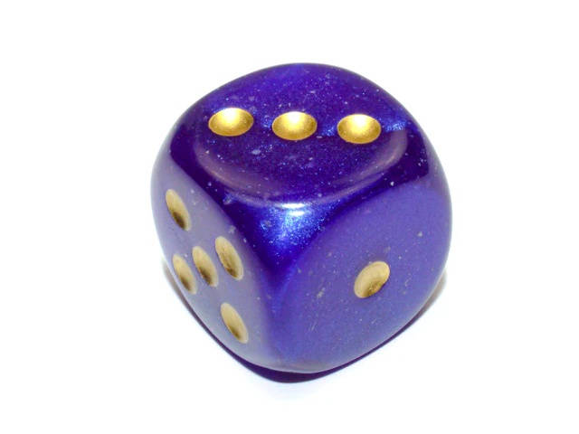 Borealis Luminary Royal Purple with Gold 30mm 1d6
