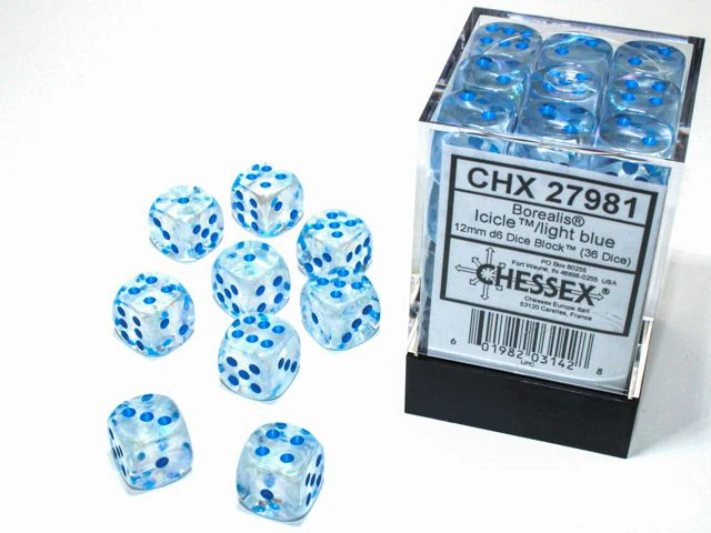 Borealis Luminary Icicle with Light Blue 12mm 36d6