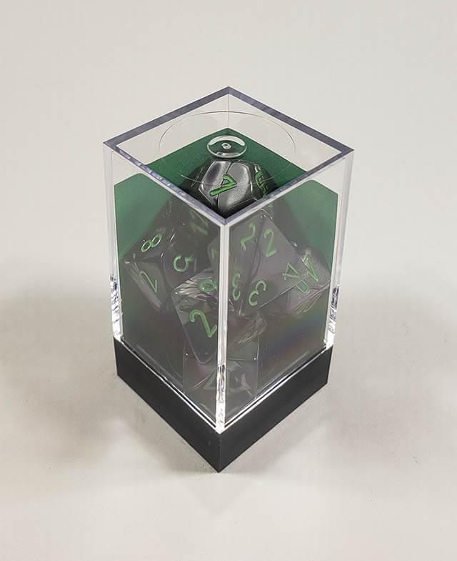 Gemini Black-Grey with Green Polyhedral Set - Image 2