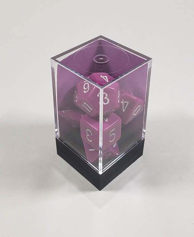 Opaque Light Purple with White Polyhedral Set - Image 2