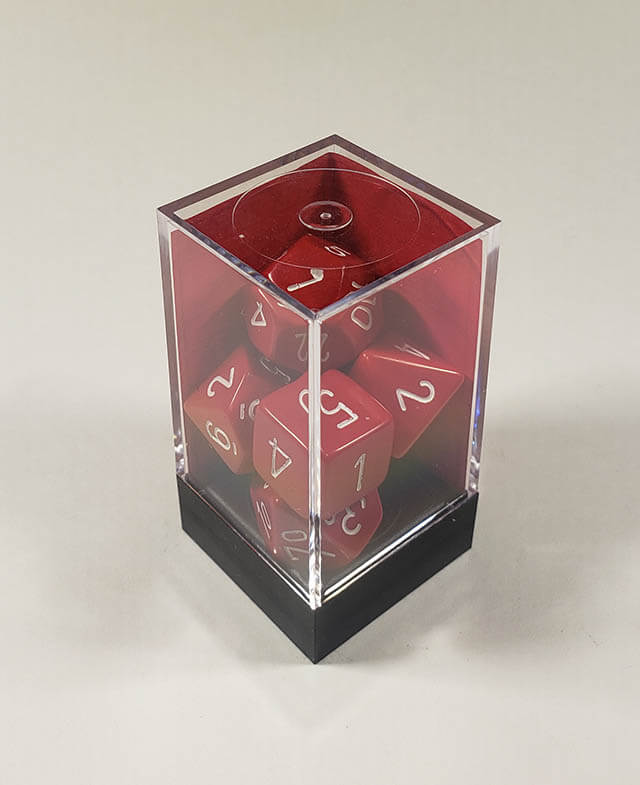 Opaque Red with White Polyhedral Set - Image 2