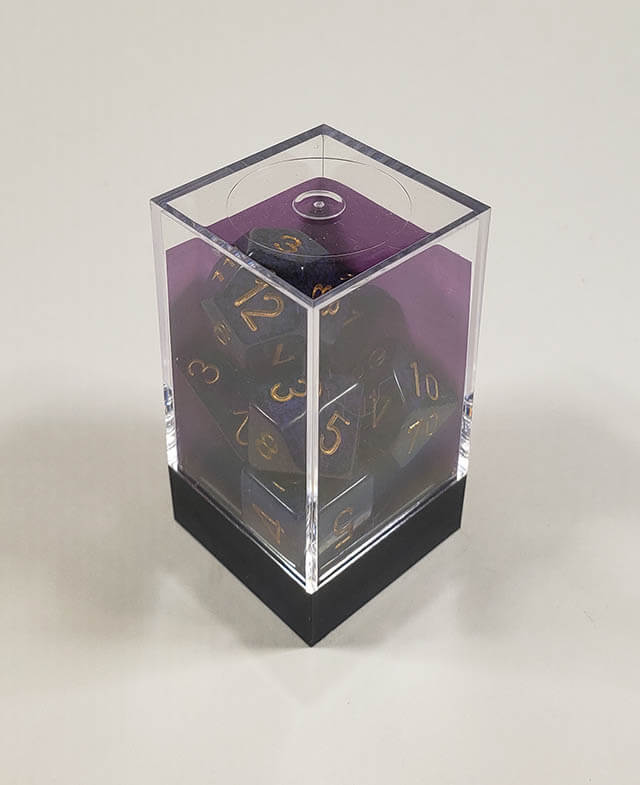 Speckled Golden Cobalt Polyhedral Set - Image 2