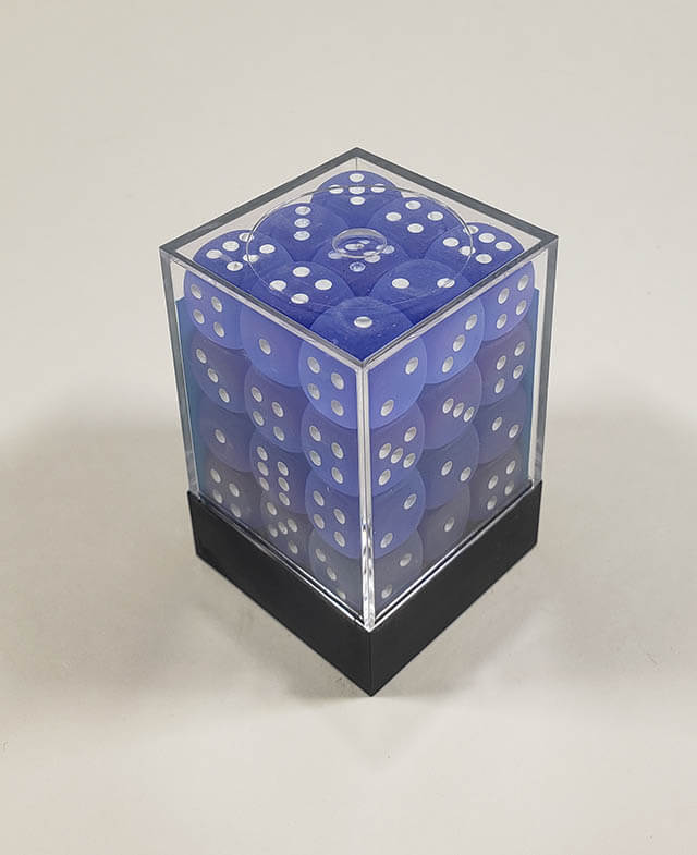 Frosted Blue with White 12mm 36d6