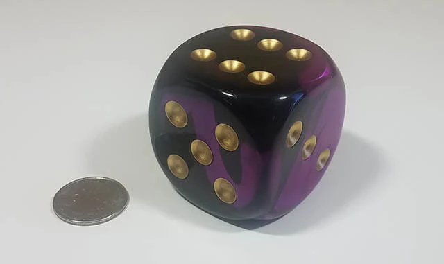 Gemini Black-Purple with Gold 50mm 1d6