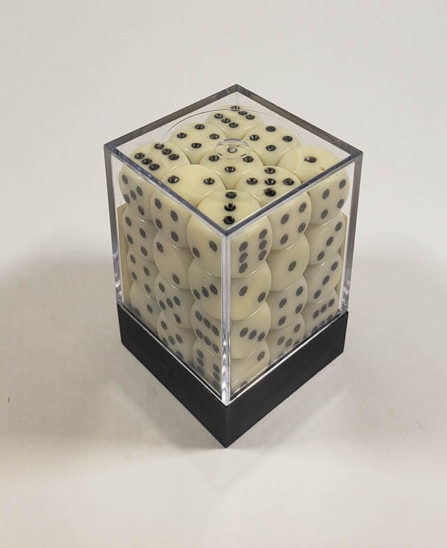 Opaque Ivory with Black 12mm 36d6