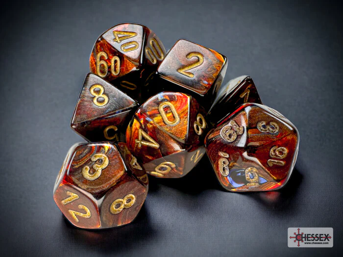 Scarab Blue Blood Mini Polyhedral Set